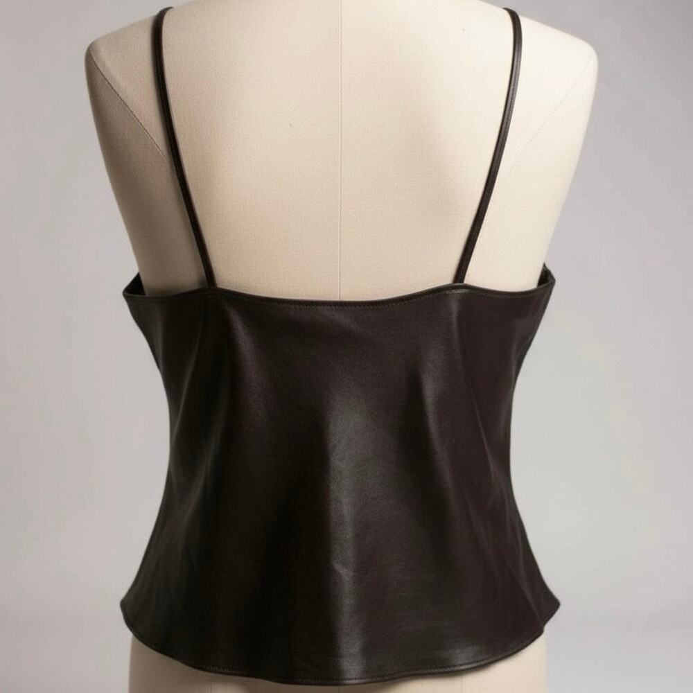Vintage Victoria’s Secret Black Satin Lace Camisole Lingerie Top Size Medium - Picture 2 of 3
